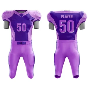 light and dark purple American football uniform sublimation printing
