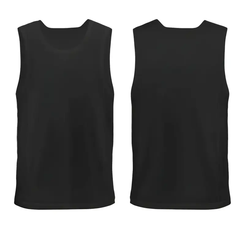 black color custom tank top front and back side with white background