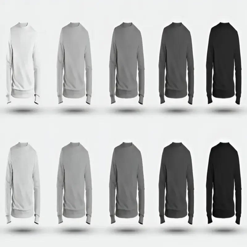 different colors sweatshirts with white background designed by a crewneck manufacturer